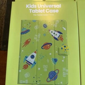 Universal Kids Tablet Case - Green with Space Theme